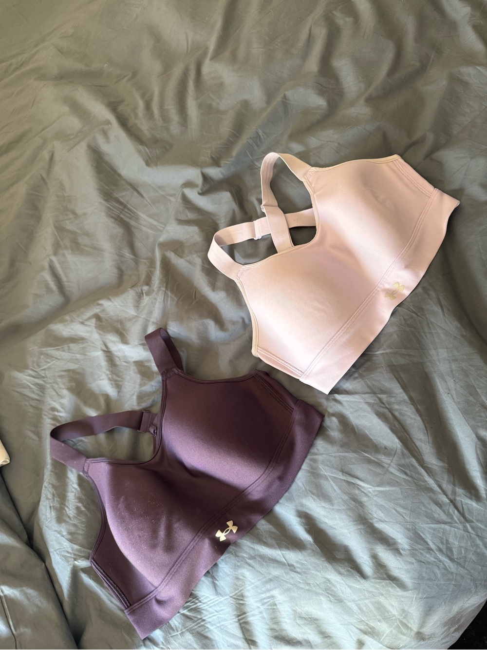Under Armour Women’s Supportive Sports Bras - Light Pink & Plum
